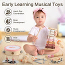 Vanplay Musical Toy for Toddlers 1-3, One 1st Birthday Gifts for Girl 1-2, Wooden Montessori Toy for 2 3 Year Old, Musical Instruments with Xylophone/Drum for Baby Preschool Educational 18+ Months by TinyTreasures Baby Boutique