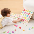 GRINNNIE Toddler Puzzle for 1 2 3 Years Old, Wooden Alphabet Number Peg Puzzles for Preschool Toddlers Age 2-4, Great Learning Puzzle Toy 1st Birthday Gift for Girls Boys by TinyTreasures Baby Boutique