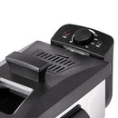 Amazon Basics 3.2-Qt (3.0L) Deep Fryer with 12-Cup Oil Capacity, Adjustable Temperature, Easy Draining Basket, Stainless Steel Exterior, Viewing Window, 1500W, Black & Silver by CozyNest Decor