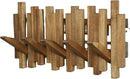 Natural Wood Wall Mounted Piano Coat Rack| Coat Rack Wall Mount| Flip Down Wall Hook Rack 5 Hooks| Entryway Wall Art Hook,Made of Acacia Wood (Wood Wax Oil staining Light Brown). by CozyNest Decor
