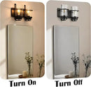 Bathroom Vanity Light Fixtures,2 Light Bathroom Vanity Lights,Black Farmhouse Sconce Over Mirror(Bulbs not Included) by CozyNest Decor