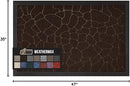 GORILLA GRIP 100% Waterproof All-Season WeatherMax Doormat, 47x35, US Designed Natural Rubber, Stain and Fade Resistant, Low Profile Indoor Outdoor Door Mats, Easy Clean Patio Mat, Dark Brown Pebble by CozyNest Decor