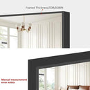 48x24In Black Bathroom Mirror for Wall, Rectangle Mirrors with Metal Frame, Bathroom Rectangular Mirror Modern Wall Mirror for Bedroom Living Room, Entryway Hangs Horizontal or Vertical by CozyNest Decor