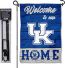 College Flags & Banners Co. Kentucky Wildcats Welcome to Our Home Garden Flag with Stand Holder by GreenHaven Gardens