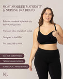 Kindred Bravely Sublime Nursing Sports Bras for Breastfeeding, Soft & Stretchy Maternity Bra by TinyTreasures Baby Boutique