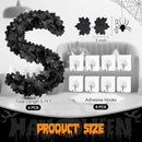 Joyhalo 4 Pack Halloween Garland, 5.7FT Black Maple Leaf Garland Halloween Decor, Spooky Black Leaves Vines Outdoor for Mantle, Home, Office, Stair Railing, Door Frame, Fireplace and Fall Decorations by CozyNest Decor