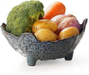 Fruit Bowl, Porcelain Oval Bowl for Kitchen Counter Large Decorative Bowl for Home Decor Centerpiece Bowl for Fruit, Vegetable, Breads, Nuts, Blue by CozyNest Decor