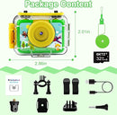GKTZ Kids Camera - Waterproof Underwater Camera for Kids, Christmas Birthday Gifts for Boys Age 3-12, 1080P HD Children Digital Action Camera, Pool Toys for Kids Age 4-12 by TinyTreasures Baby Boutique