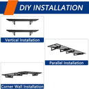 2-Pack 1.5x3FT Garage Shelving 17.7-inch-by-35.8-inch Wall Shelf Garage Storage Rack Wall Mounted Floating Shelves, Black by GreenHaven Gardens