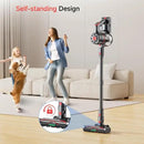 Cordless Vacuum Cleaner, 550W 45KPA Dual Motor Stick Vacuum for Home with 60mins Runtime, 6 LED Green Headlights, Self-Standing Design, V-Shaped Floor Brush for Carpet Tile Pet Hair Hardwood Floors by CozyNest Decor