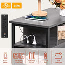 Side Table, End Tables with Charging Station, Narrow End Table with Wooden Drawers, USB Ports and Power Outlets, Nightstand and Bedside Table, End Table Living Room, Bedroom, Dark Grey by TinyTreasures Baby Boutique