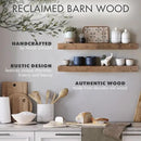 Urban Legacy Reclaimed Barnwood Planks | Floating Shelves for Wall w/Flush Mount Shelf Bracket Set Included | Set of 2 (Natural, 30"x7"x 2") by CozyNest Decor
