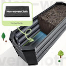 KING BIRD Raised Garden Bed Kit with Bottom 2025 Upgraded Galvanized Planter Garden Box Outdoor & Indoor for Gardening, Vegetables, Flowers, Dark Grey, 35.4x11.8x11.8 in by GreenHaven Gardens