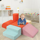 6-Piece Soft PU Leather Toddlers Climbing Toys, Baby Foam Climbing Blocks for Babies Toddlers, Waterproof Foam Play Gym Climber Structures for Toddler 3, Indoor Climb and Crawl Activity Play Set by TinyTreasures Baby Boutique