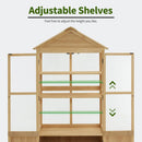 Macrout 3-Tier Solid Wood Cold Frame Greenhouse Cabinet Adjustable Shelves, Dual-Use Insulated Shed for Outdoor Garden & Indoor Balcony Planting, 0847 by GreenHaven Gardens