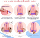 Rdfmy Friendship Bracelet Making Kit for Girls, Arts and Crafts Bracelets String Maker Kit for Kids Ages 8-12 Christmas Birthday Gifts Pink with Purple by TinyTreasures Baby Boutique