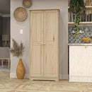 Pantry Cabinet Storage Cabinet with 2 Doors Solid Wood - Adjustable Shelves for Kitchen, Dining Room, or Utility Room Organization by CozyNest Decor