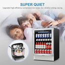 Tylza 24 Inch Beverage Refrigerator, 190 Can Capacity, Glass Door, Advanced Cooling Tech, Ideal for Beer, Soda, or Wine, Quiet Operation by CozyNest Decor