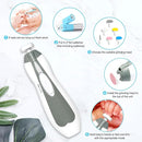 Baby Nail Trimmer Electric, 6 in 1 Baby Nail File Clippers Infant Grooming Kit Manicure Set for Toddler or Adults, Grey by TinyTreasures Baby Boutique