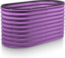 Galvanized Raised Garden Beds Outdoor // 4×2×2 ft Planter Raised Beds for Gardening, Vegetables, Flowers // Large Metal Garden Box (Purple) // Patented Tool-Free Design by GreenHaven Gardens