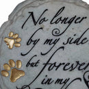 Spoontiques - Garden Décor - No Longer by My Side Stepping Stone - Decorative Stone for Garden, 9.63" Diameter by GreenHaven Gardens