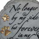 Spoontiques - Garden Décor - No Longer by My Side Stepping Stone - Decorative Stone for Garden, 9.63" Diameter by CozyNest Decor