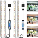 16" Plant Grow Light Strips, 120 LEDs Grow Lights for Indoor Plants Full Spectrum with Upgrade Timer 6/12/16 Hrs, 5 Dimmable Levels, 2 Pack Sunlike Grow Lamp for Hydroponics Succulent by GreenHaven Gardens