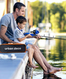 Urban Deco Kids Fishing Pole Set Portable Telescopic Kids Fishing Rod and Reel Combo Kit with Tackle Box for Beginners, Boys,Girls,Youth,Children by TinyTreasures Baby Boutique