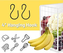 Magnetic Shelf for Fridge, Fruit Potato & Onion Storage Bins, Pantry Organizers & Storage, Large Container Magnetic Basket for Refrigerator, Kitchen Counter,Cabinet Magnetic Fridge Organizer White (2) by CozyNest Decor