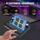 RHM Podcast Equipment Bundle with 48V Phantom Power & Condenser Microphone, 4 Customized Soundpads, 12 Preset Sound Effects, 4 Voice Changing Modes & LCD Display, for PC/Phone/Live Streaming by TinyTreasures Baby Boutique