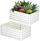 Large Outdoor Planter Boxes Kit Set of 2,6x3x1.5ft Galvanized Raised Bed Planter with Open-Ended Base Design, Elevated for Outdoor Plants, Durable Raised Bed for Gardening,Green by CozyNest Decor