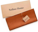 Solino Home Linen Cinnamon Table Runner 144 Inches Long - 100% Pure Linen Extra Long Table Runner 14 x 144 Inch for Fall, Autumn, Halloween, Thanksgiving - Fete by CozyNest Decor