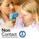 Vicks Non-Contact Infrared Thermometer for Forehead, Food and Bath – Touchless Thermometer for Adults, Babies, Toddlers and Kids – Fast, Reliable, and Clinically Proven Accuracy (Pack of 2) by TinyTreasures Baby Boutique