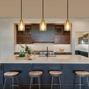 Black Brass Pendant Lights Kitchen Island - Clear Glass Pendant Light Fixture Multiple Stems Rods 3 Units 12 Inch 3 Units 4 Inch (1 Pack Black Brass Downrod) by CozyNest Decor