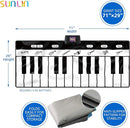 SUNLIN 6ft. Piano Mat, Floor Keyboard Playmat: 24 Keys, 10 Demos, 8 Instrument Sounds, Record & Playback, Giant Interactive Musical Toys Gifts for Boys & Girls Age 3 4 5 6 7 8 9 Years Old by TinyTreasures Baby Boutique