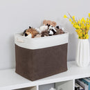 Bidtakay Baskets for Organizing Set of 2 Extra Large Fabric Storage Bins 17x12x15 in Collapsible Laundry Baskets Blanket Basket with Soft Handles Rustic Decorative Stair Basket Dog Toy Bins by TinyTreasures Baby Boutique