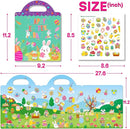 Easter Reusable Sticker Books for Toddlers 1-3, Easter Stickers for Kids, Sticker Book for Toddlers 2-4 Years, Easters Gifts Toys for Kids Girls Boys by TinyTreasures Baby Boutique