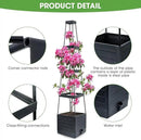 Raised Garden Bed Planter Box with Trellis, 58” Tomato Cage Planter Raised Garden Bed with Trellis for Climbing Vegetables Plants Tomato Cage w/Self-Watering, Indoor Outdoor Use (2) by GreenHaven Gardens