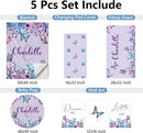 Personalized 5-Piece Crib Set, Custom Bedding With Name for Girls, Purple Butterfly Nursery Set, Gifts for Infants, Toddlers, New Parents by TinyTreasures Baby Boutique