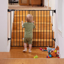 Babelio 34" Extra Tall Baby/Dog Gate with No Threshold Design Walk Thru Door, 26-43" Auto Close Safety Gate for Babies, Elders and Pets, Fits Doorways, Stairs, and Entryways, Black by TinyTreasures Baby Boutique