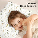 KeaBabies Toddler Pillow with Pillowcase, Jumbo 14X20 - Soft Organic Cotton Toddler Pillows for Sleeping - Machine Washable - Perfect for Travel, Toddler Bed Set (Grasslands) by TinyTreasures Baby Boutique