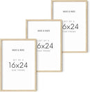 HAUS AND HUES Picture Frames - Set of 3 Beige 16x24 Frames for Wall Art by CozyNest Decor