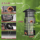 Squirrel Proof Bird Feeder - Metal Outdoor Design with 4 Feeding Ports, Wild Bird Feeders for Outside, 2.5lb Large Capacity, Ideal Gift for Bird Lovers by GreenHaven Gardens