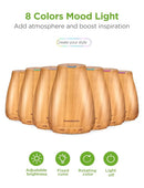 InnoGear Essential Oil Diffuser with Oils, 100ml Aromatherapy Diffuser with 6 Essential Oils Set, Aroma Cool Mist Humidifier Gift Set, Yellow Wood Grain by TinyTreasures Baby Boutique