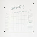 Personalized Clear Acrylic Calendar for Wall, Calendar Whiteboard for Wall, Dry Erase Wall Calendar, Wall Calendar Organizer System for Home (Cursive, Jade, 38"W x 26"H) by TinyTreasures Baby Boutique