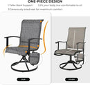 Grand patio Outdoor Swivel Dining Chairs Set of 2, 360 Degree Mesh Sling Rocker Sets for Deck, Garden Backyard, Black & Grey Plaid by GreenHaven Gardens