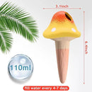 4 Pack Terracotta Watering Spikes, Vacation Self-Watering Planters Devices, Continuous Moisture with Slow Release Watering System Mushroom Shape by GreenHaven Gardens