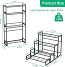Plant Stand, 4 Tier Stackable Tiered Plant Stand, Scalable Heavy Duty Tall Plant Shelf for Indoor Outdoor, Garden, Display Shelves, Flower Pot Holder, Black by GreenHaven Gardens