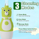 Kids Battery-Powered Electric Toothbrush for Toddler Ages 2-10, Extra Soft Bristles with 3 Cleaning Modes, 2-Min LED Timer IPX7 Waterproof Deep Clean by TinyTreasures Baby Boutique