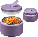 13.5oz Soup Thermo for Hot Food Kids with Buckle Lid Insulated Vacuum Food Jar Wide Mouth Leakproof Stainless Steel Lunch Container -Purple by TinyTreasures Baby Boutique